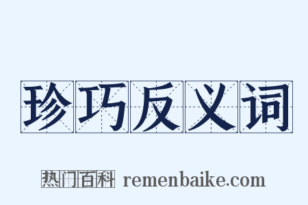 珍巧反义词是什么意思的图片